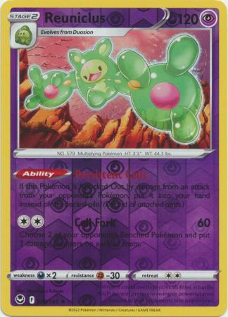 Reuniclus 078/195 SWSH Silver Tempest Reverse Holo Rare Pokemon Card T Kawaii Collector Reuniclus 078/195 SWSH Silver Tempest Reverse Holo Rare Pokemon Card T Kawaii Collector