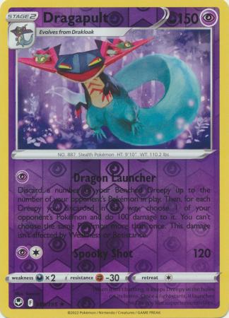 Dragapult 089/195 SWSH SWSH Silver Tempest Reverse Holo Rare Pokemon Card TCG Near Mint