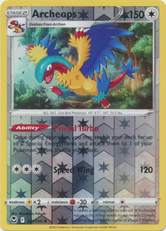 pokemon card archeops Archeops 147/195 SWSH Silver Tempest Reverse Holo Rare Pokemon Card TC – Kawaii Collector