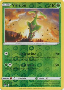 Virizion 014/196 SWSH SWSH Silver Tempest Reverse Holo Rare Pokemon Card TCG Near Mint