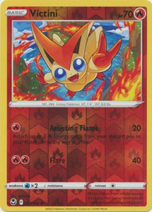 Victini 023/195 SWSH SWSH Silver Tempest Reverse Holo Rare Pokemon Card TCG Near Mint
