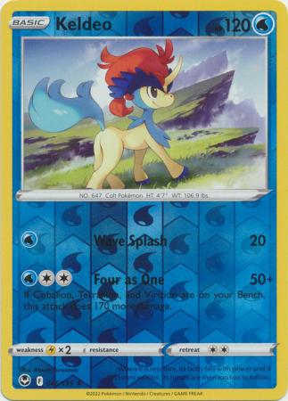 Keldeo 046/195 SWSH SWSH Silver Tempest Reverse Holo Rare Pokemon Card TCG Near Mint