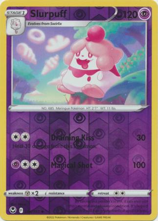 Slurpuff 084/195 SWSH Silver Tempest Reverse Holo Uncommon Pokemon Card TCG Near Mint 