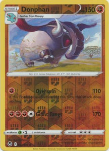 Donphan 092/195 SWSH Silver Tempest Reverse Holo Uncommon Pokemon Card TCG Near Mint 