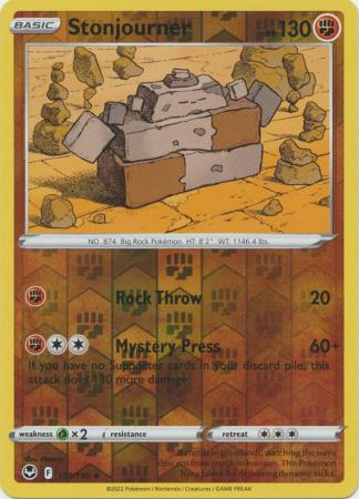 Stonjourner 101/195 SWSH Silver Tempest Reverse Holo Uncommon Pokemon Card TCG Near Mint 