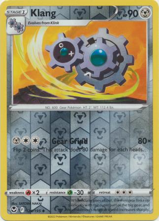Klang 124/195 SWSH Silver Tempest Reverse Holo Uncommon Pokemon Card TCG Near Mint 