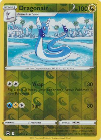 Dragonair 130/195 SWSH Silver Tempest Reverse Holo Uncommon Pokemon Card TCG Near Mint 