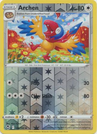 Archen 146/195 SWSH Silver Tempest Reverse Holo Uncommon Pokemon Card TCG Near Mint 
