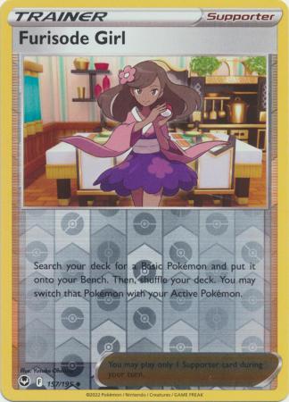 Furisode Girl 157/195 SWSH Silver Tempest Reverse Holo Uncommon Trainer Pokemon Card TCG Near Mint