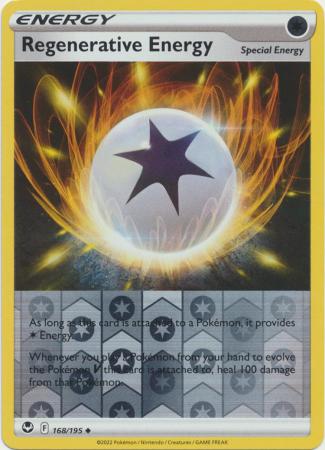 Regenerative Energy 168/195 SWSH Silver Tempest Reverse Holo Uncommon Trainer Pokemon Card TCG Near Mint