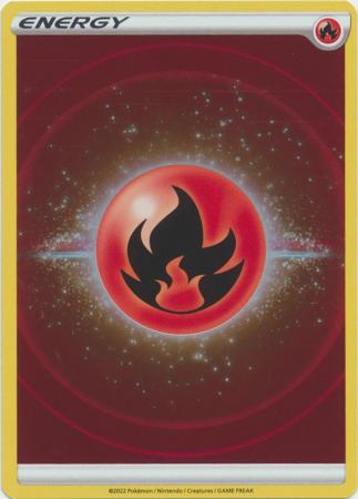 Fire Energy SWSH Crown Zenith Reverse Holo Energy Pokemon Card TCG Near Mint