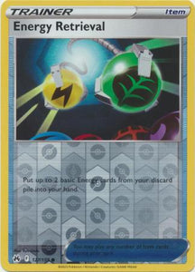 Energy Retrieval 127/159 Crown Zenith Reverse Holo Common Trainer Pokemon Card TCG Near Mint