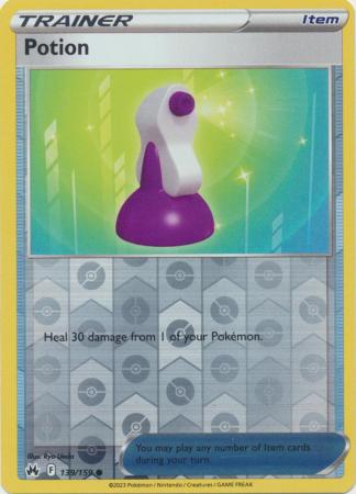 Potion 139/159 Crown Zenith Reverse Holo Common Trainer Pokemon Card TCG Near Mint