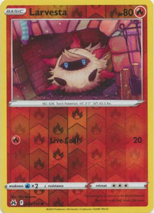 Larvesta 024/159 SWSH Crown Zenith Reverse Holo Common Pokemon Card TCG Near Mint