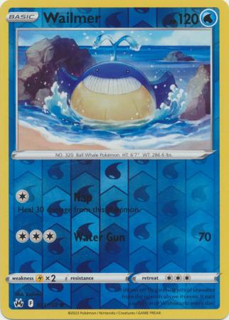 Wailmer 031/159 SWSH Crown Zenith Reverse Holo Common Pokemon Card TCG Near Mint