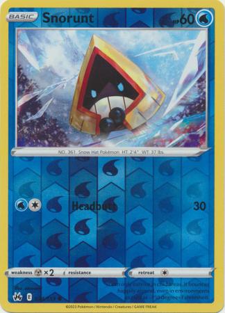 Snorunt 034/159 SWSH Crown Zenith Reverse Holo Common Pokemon Card TCG Near Mint