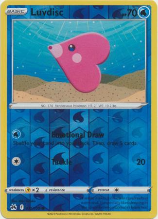 Luvdisc 035/159 SWSH Crown Zenith Reverse Holo Common Pokemon Card TCG Near Mint