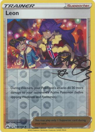 Leon 134/159 SWSH Crown Zenith Reverse Holo Trainer Rare Pokemon Card – Kawaii Collector