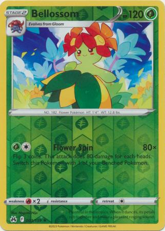 Bellossom 003/159 SWSH Crown Zenith Reverse Holo Rare Pokemon Card TCG Near Mint