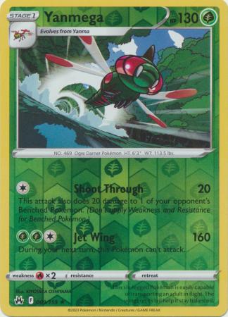 Yanmega 009/159 SWSH Crown Zenith Reverse Holo Rare Pokemon Card TCG Near Mint
