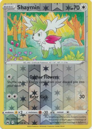 Shaymin 115/159 SWSH Crown Zenith Reverse Holo Uncommon Pokemon Card TCG Near Mint 