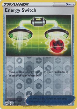 Energy Switch 129/159 SWSH Crown Zenith Reverse Holo Uncommon Trainer Pokemon Card TCG Near Mint 