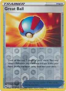 Great Ball 132/159 SWSH Crown Zenith Reverse Holo Uncommon Trainer Pokemon Card TCG Near Mint 