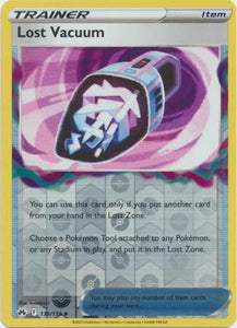 Lost Vacuum 135/159 SWSH Crown Zenith Reverse Holo Uncommon Trainer Pokemon Card TCG Near Mint 