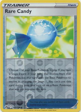 Rare Candy 141/159 SWSH Crown Zenith Reverse Holo Uncommon Trainer Pokemon Card TCG Near Mint 