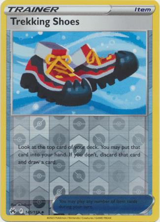 Trekking Shoes 145/159 SWSH Crown Zenith Reverse Holo Uncommon Trainer Pokemon Card TCG Near Mint