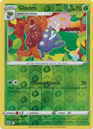 Gloom 002/159 SWSH Crown Zenith Reverse Holo Uncommon Pokemon Card TCG Near Mint 