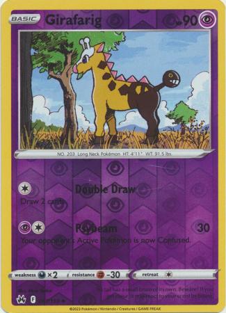 Girafarig 061/159 SWSH Crown Zenith Reverse Holo Uncommon Pokemon Card TCG Near Mint 