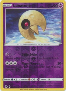 Lunatone 062/159 SWSH Crown Zenith Reverse Holo Uncommon Pokemon Card TCG Near Mint 