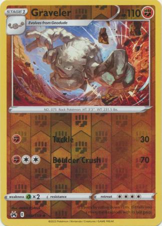 Graveler 068/159 SWSH Crown Zenith Reverse Holo Uncommon Pokemon Card TCG Near Mint 