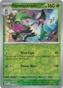 Meowscarada 015/198 SV Scarlet and Violet Base Set Reverse Holo Rare Pokemon Card TCG Near Mint