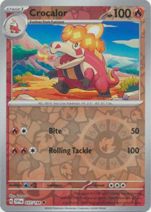 Crocalor 037/198 SV Scarlet and Violet Base Set Reverse Holo Uncommon Pokemon Card TCG Near Mint 