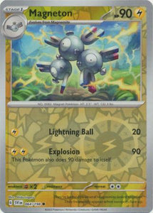 Magneton 064/198 SV Scarlet and Violet Base Set Reverse Holo Common Pokemon Card TCG Near Mint