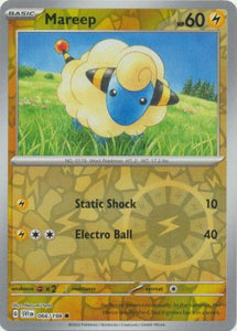 Mareep 066/198 SV Scarlet and Violet Base Set Reverse Holo Common Pokemon Card TCG Near Mint