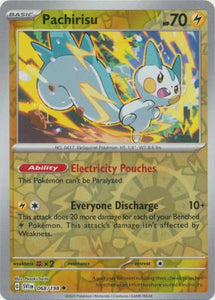 Pachirisu 068/198 SV Scarlet and Violet Base Set Reverse Holo Uncommon Pokemon Card TCG Near Mint 