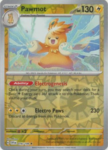 Pawmot 076/198 SV Scarlet and Violet Base Set Reverse Holo Rare Pokemon Card TCG Near Mint