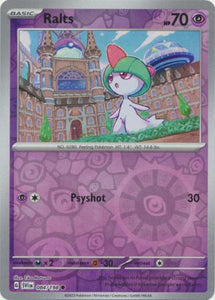 Ralts 084/198 SV Scarlet and Violet Base Set Reverse Holo Common Pokemon Card TCG Near Mint