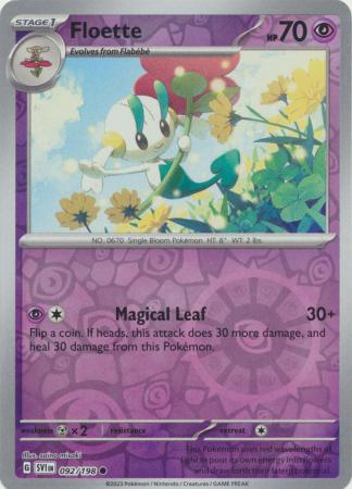 Floette 092/198 SV Scarlet and Violet Base Set Reverse Holo Common Pokemon Card TCG Near Mint