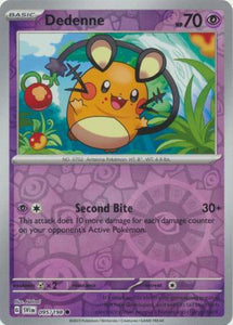 Dedenne 095/198 SV Scarlet and Violet Base Set Reverse Holo Common Pokemon Card TCG Near Mint