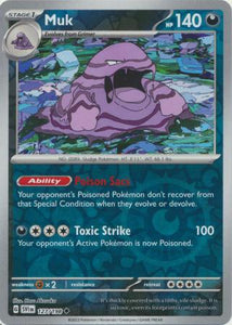 Muk 127/198 SV Scarlet and Violet Base Set Reverse Holo Uncommon Pokemon Card TCG Near Mint 