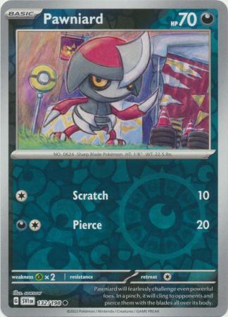 Pawniard 132/198 SV Scarlet and Violet Base Set Reverse Holo Common Pokemon Card TCG Near Mint