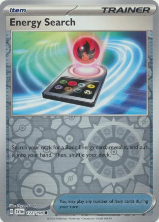 Energy Search 172/198 SV Scarlet and Violet Base Reverse Holo Common Trainer Pokemon Card TCG Near Mint