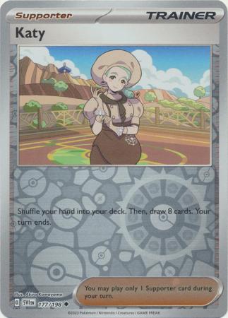 Katy 177/198 SV Scarlet and Violet Base Set Reverse Holo Uncommon Trainer Pokemon Card TCG Near Mint 