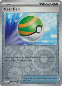 Nest Ball 181/198 SV Scarlet and Violet Base Set Reverse Holo Uncommon Trainer Pokemon Card TCG Near Mint 