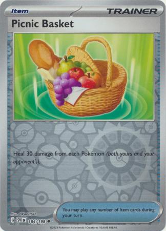 Picnic Basket 184/198 SV Scarlet and Violet Base Set Reverse Holo Uncommon Trainer Pokemon Card TCG Near Mint 