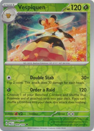 Vespiquen 009/193 SV Paldea Evolved Reverse Holo Uncommon Pokemon Card TCG Near Mint 